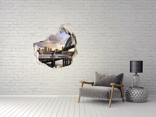 Autocolant 3D gaura cu priveliște Vedere a orașului Sydney