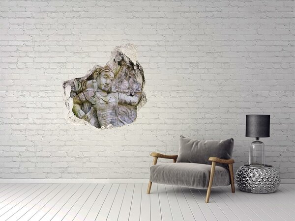 Autocolant gaură 3D Zeitate în ruine