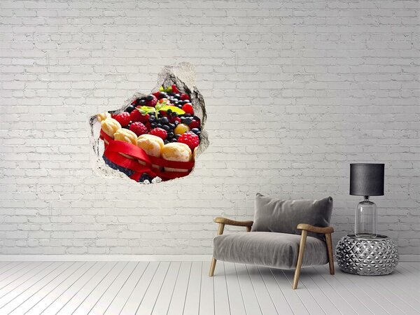 Autocolant autoadeziv gaură Tort cu fructe „Hole in the Wall”