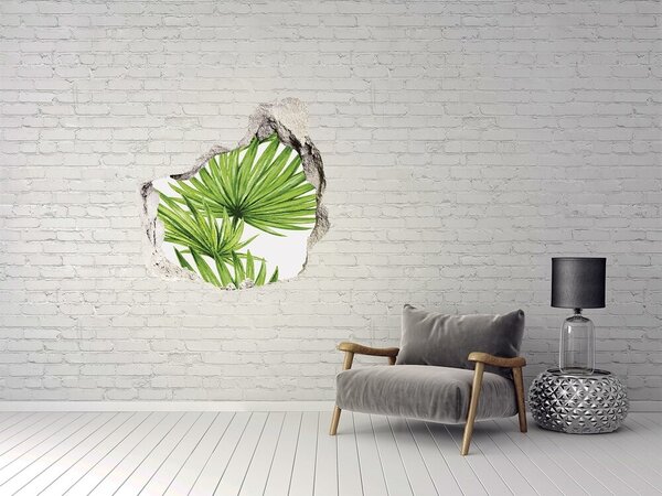 Autocolant gaură 3D O oază tropicală într-o gaură în perete