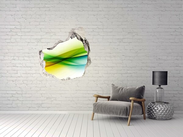 Autocolant gaură 3D Peisaj colorat în spatele zidului