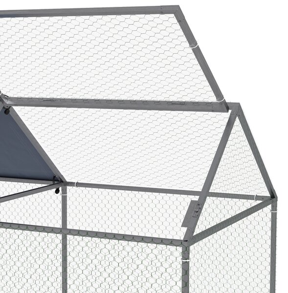 PawHut Cusca pentru Animale Mici, Tarc Exterior cu Acoperiș, Tarusi de Pământ, 2x1m, Verde | Aosom Romania