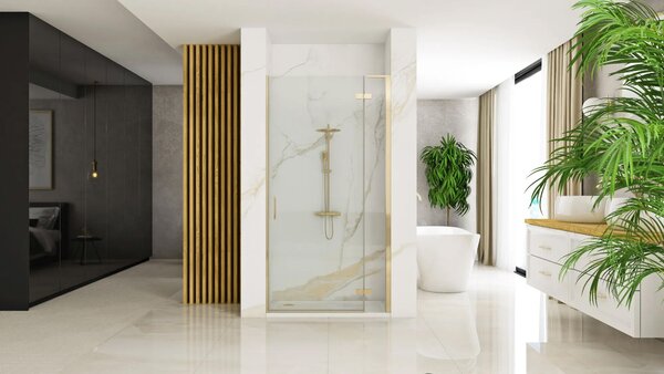 Ușă de duș Rea Hugo 80 Gold Brush + profil