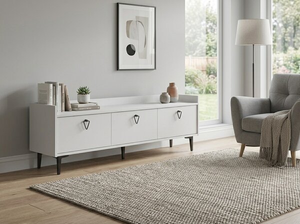 Comoda TV PIENA 160 cm, alb