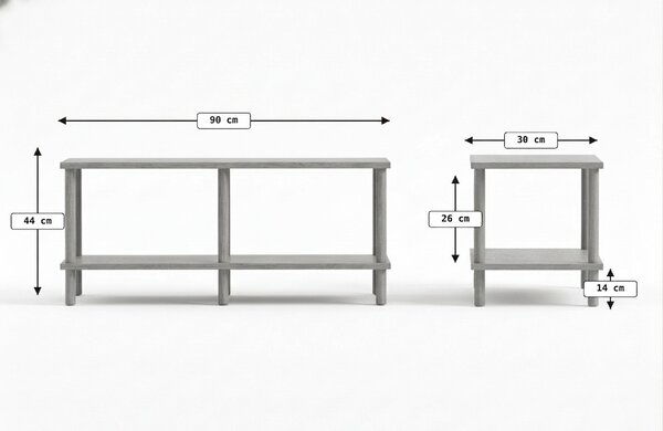 Comoda TV SOLE 90 cm, alba