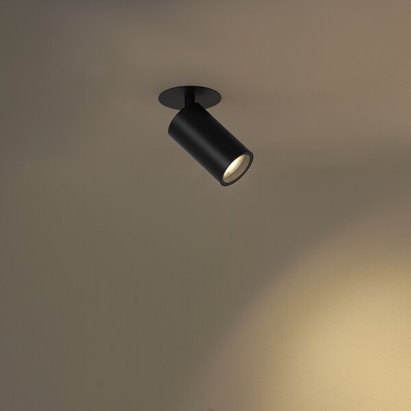 Spot încastrat modern negru GU10 50mm IP44 - Chels