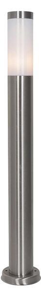 Lampă de stâlp exterioară modernă din oțel cu opalin 80 cm IP44 - Rox
