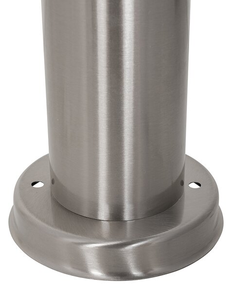 Lampă de stâlp exterioară modernă din oțel cu opalin 80 cm IP44 - Rox