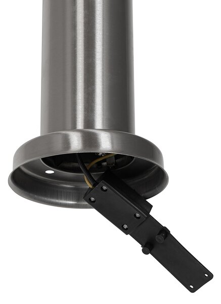 Lampă de stâlp exterioară modernă din oțel cu opalin 80 cm IP44 - Rox