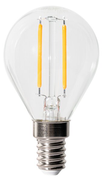 Set de 5 becuri LED E14 reglabile P45 sticlă transparentă 3W 250 lm 2200K