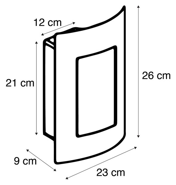 Lampă de perete exterioară antracit IP44 - Emmerald 1
