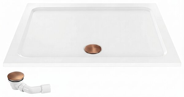 Rea, Cădiță de duș acrilică Rea Belmond Albă 80x100, KPL-04372