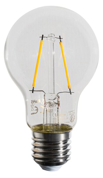 Set de 5 becuri LED E27 A60 transparente 3W 320 lm 2700K