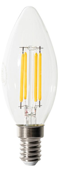 Set de 5 becuri LED E14 reglabile în 3 trepte B35 transparente 4W 450 lm 2700K