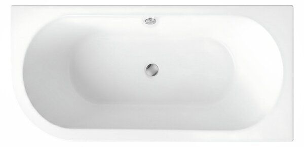 Rea Orion Stripe, cadă de baie de colț acrilică 150x75 cm, dreapta, alb lucios, REA-W0074