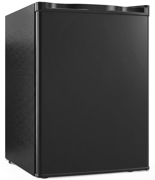 HOMCOM Frigider mic 72,5 L cu congelator, termostat reglabil, ușă reversibilă, 43 dB, negru | Aosom Romania