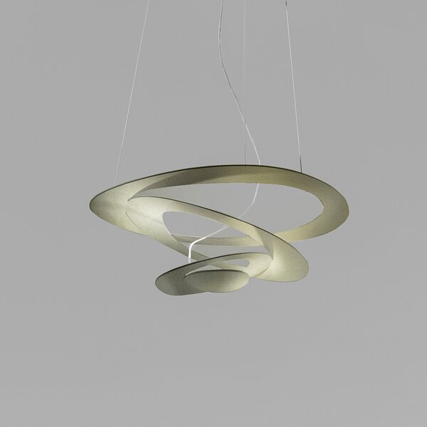 Artemide Pirce Micro lampă suspendată LED aur3000K, reglabil, Auriu / Alamă, Camera de zi / sufragerie, Metal, Design