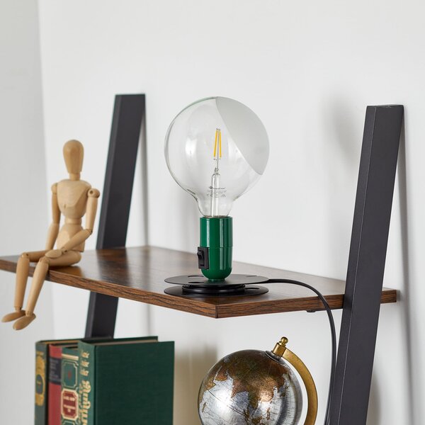 FLOS Lampadina Lampă de masă LED verde, picior negru, Verde, Camera de zi / sufragerie, Metal, Design
