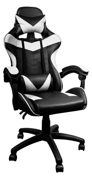 Scaun de joc Aga MR2080 Negru - Alb