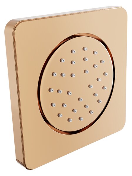 Mexen - duză de duș pentru podea, pătrată, 130x130 mm, roz-aurie, 79366-60
