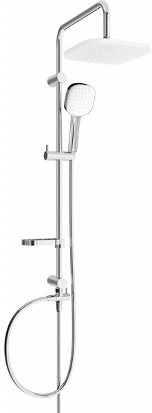 Mexen - X33 Set dus cu cap superior 23x23cm, alb-crom, 798333391-02