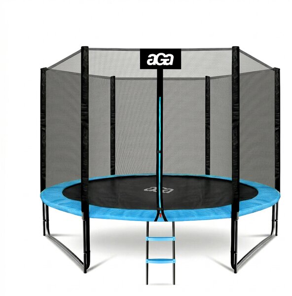 Aga SPORT PRO Trambulină 305 cm Albastru deschis + plasă de protecție + scară