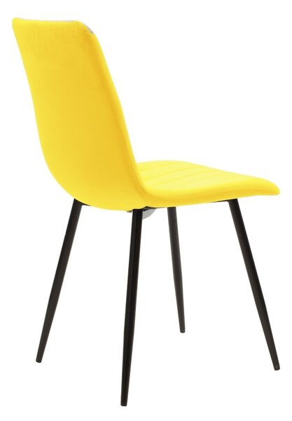 Scaun Model Noor, Galben/Negru , 44x53x86 cm