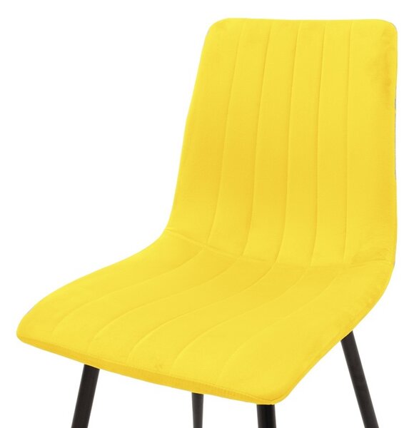 Scaun Model Noor, Galben/Negru , 44x53x86 cm