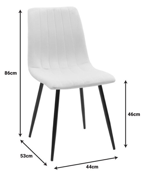 Scaun Model Noor, Galben/Negru , 44x53x86 cm