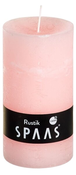 Lumanare cilindrica SPAAS RUSTIK 13 cm roz