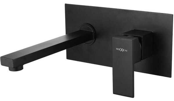 Mexen CUBE - Baterie pentru lavoar ascuns, doua orificii, negru, 73115-70