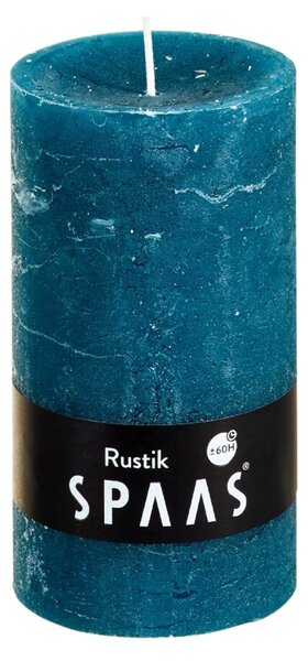 Lumanare coloana SPAAS RUSTIK 13 cm albastra