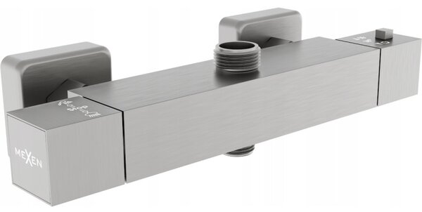 Baterie termostatica Mexen CUBE cu racord superior, grafit, 77250-66