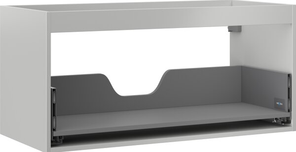 Mexen Box-A, dulap suspendat 100 cm, 1 sertar, gri mat, 91AX0-1000-470-1-62