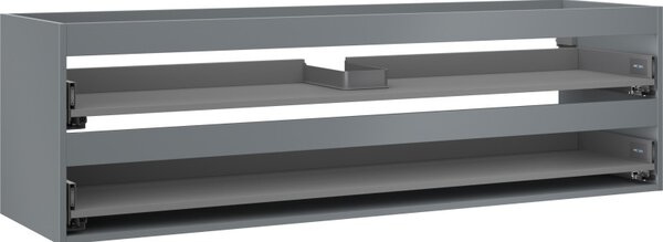 Mexen Box-A, dulap suspendat 160 cm, 2 sertare, grafit mat, 91AX0-1600-470-2-66