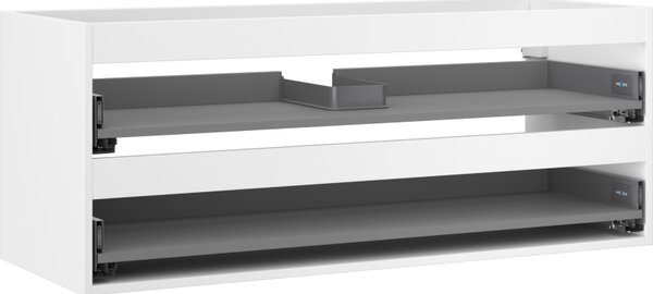 Mexen Box-A, dulap suspendat 120 cm, 2 sertare, alb mat, 91AX0-1200-470-2-01