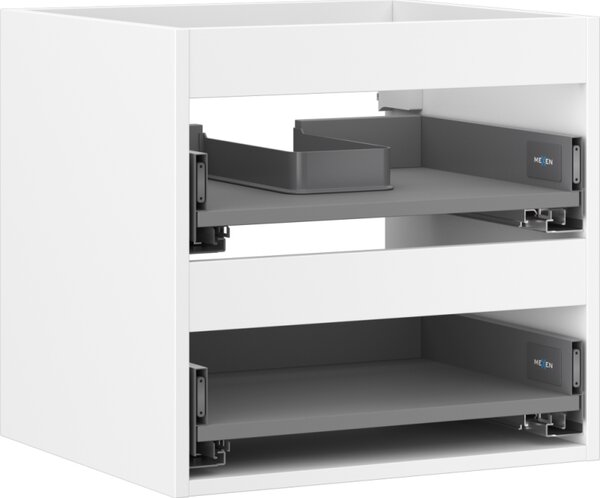 Mexen Box-A, dulap suspendat 50 cm, 2 sertare, alb mat, 91AX0-0500-470-2-01