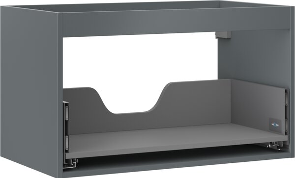 Mexen Box-A, dulap suspendat 80 cm, 1 sertar, grafit mat, 91AX0-0800-470-1-66