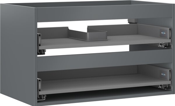 Mexen Box-A, dulap suspendat 80 cm, 2 sertare, grafit mat, 91AX0-0800-470-2-66