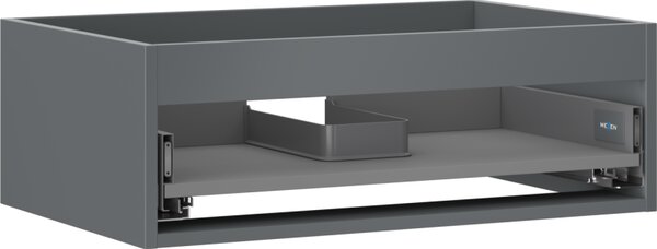 Mexen Box-A, dulap suspendat 70 cm, 1 sertar, grafit mat, 91AX0-0700-235-1-66
