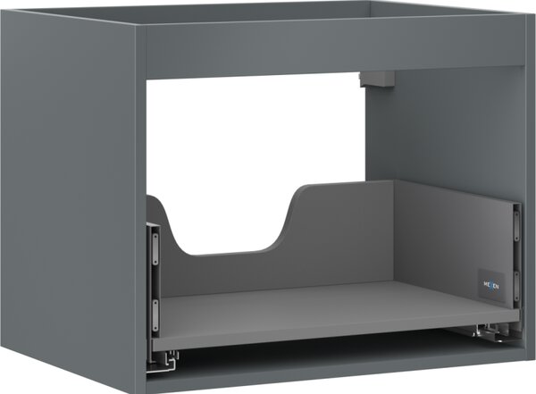 Mexen Box-A, dulap suspendat 60 cm, 1 sertar, grafit mat, 91AX0-0600-470-1-66