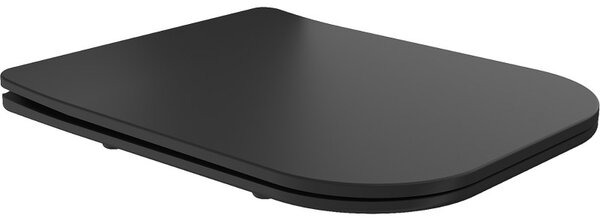 Mexen - Scaun WC SLIM DUROPLAST pentru vas de toaleta TEO negru (0801), inchidere soft, 39060185