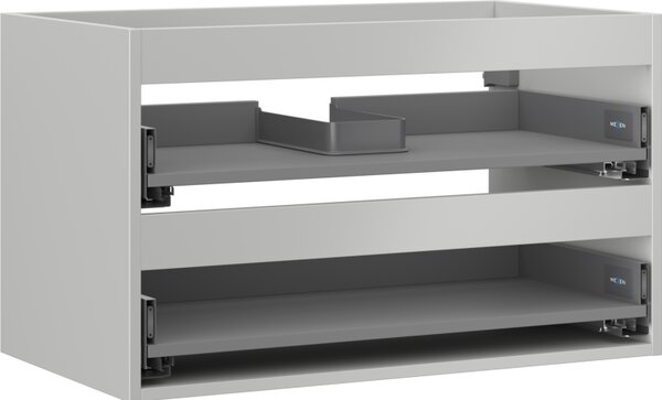 Mexen Box-A, dulap suspendat 80 cm, 2 sertare, gri mat, 91AX0-0800-470-2-62