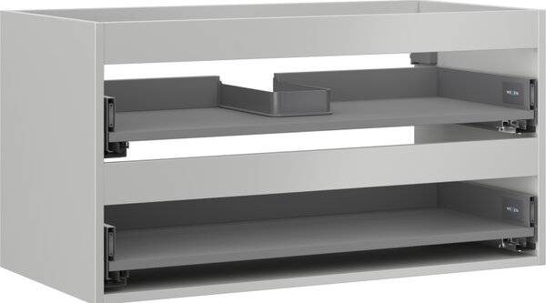 Mexen Box-A, dulap suspendat 90 cm, 2 sertare, gri mat, 91AX0-0900-470-2-62