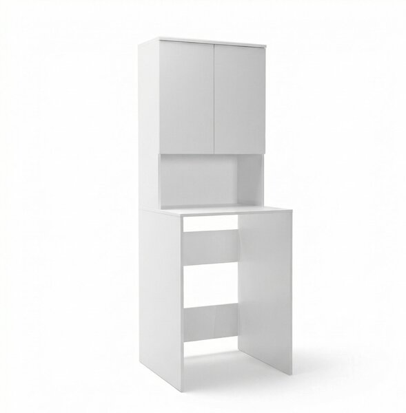 Dulap Baie Adore cu Loc Pentru Masina de Spalat, 3 Rafturi, 2 Usi, Alb, 65x182x60 cm