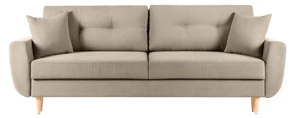 Canapea Extensibilă 3 locuri HELSINKI, cu ladă de depozitare, 227x90x90 cm, Bej-Enjoy