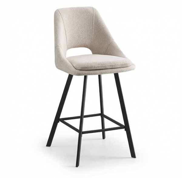Scaun de bar Initiate, Crem - Bej, 48x56x98 cm