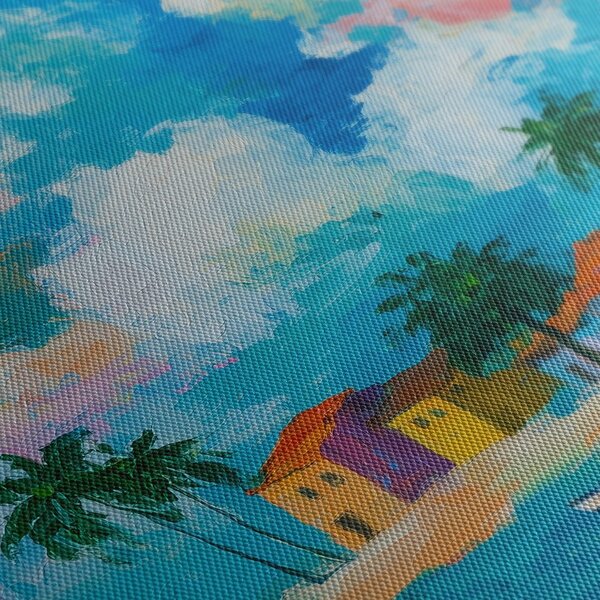 Tablou paradis tropical cu velier