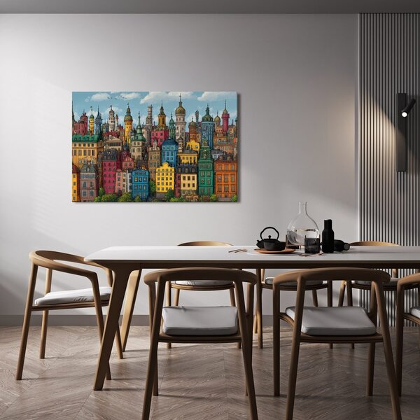 Tablou panorama urbană colorată