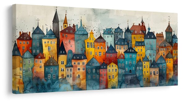 Tablou magia colorată a orașului